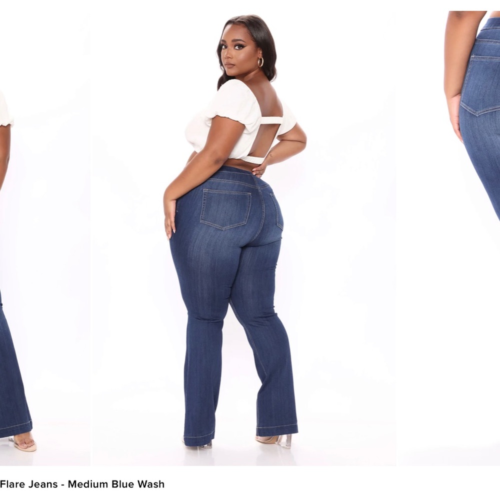 Fashion Nova flare leg jeans